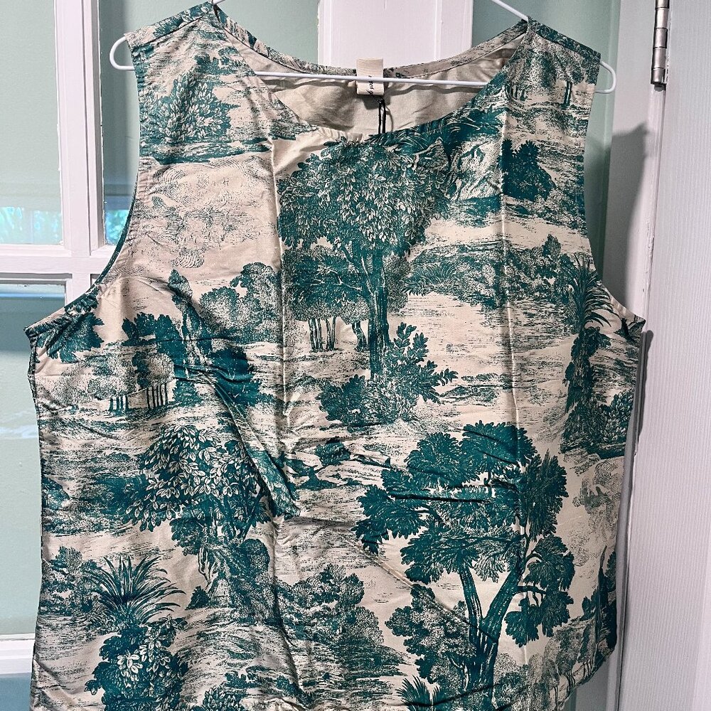 XL Smoking Lily Silk Shirt NWT